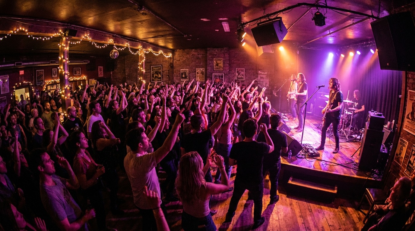 Concierto con público disfrutando - Tiquetebox